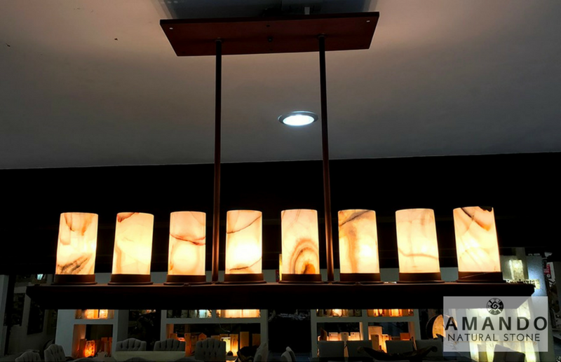 Onyx Lighting Fixtures And Lamp Shades, Stone Lamp Shades